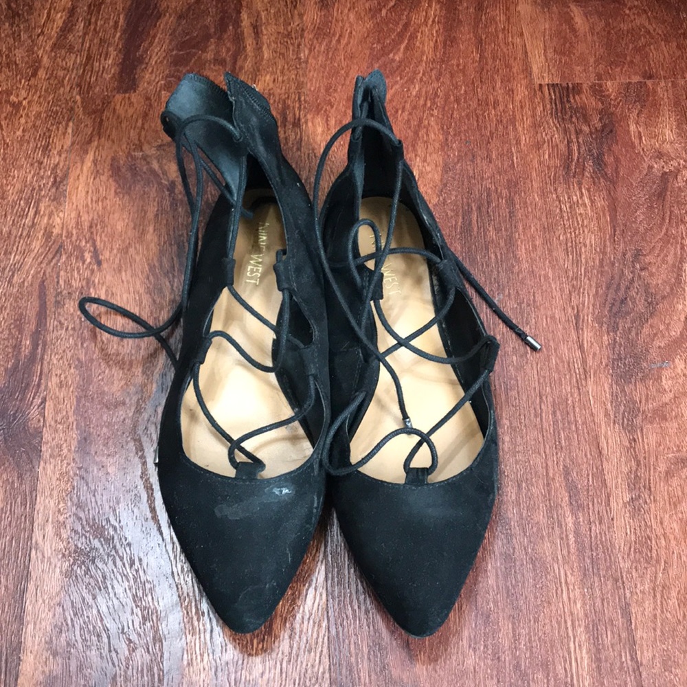 NINE WEST LACE UP SANDALS